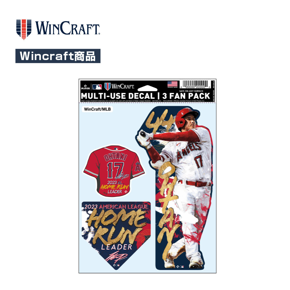 【日本限定デザイン】Wincraft社 大谷翔平 SHOHEI OHTANI 「本塁打王」ステッカーセット ※2024年2月中旬より順次発送予定