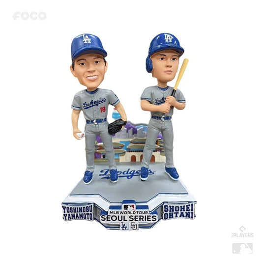 【韓国開幕戦記念】LA ドジャース 開幕戦 ソウルシリーズ 2024 大谷翔平＆山本由伸 韓国開幕戦デュアルボブルヘッド　約5インチ