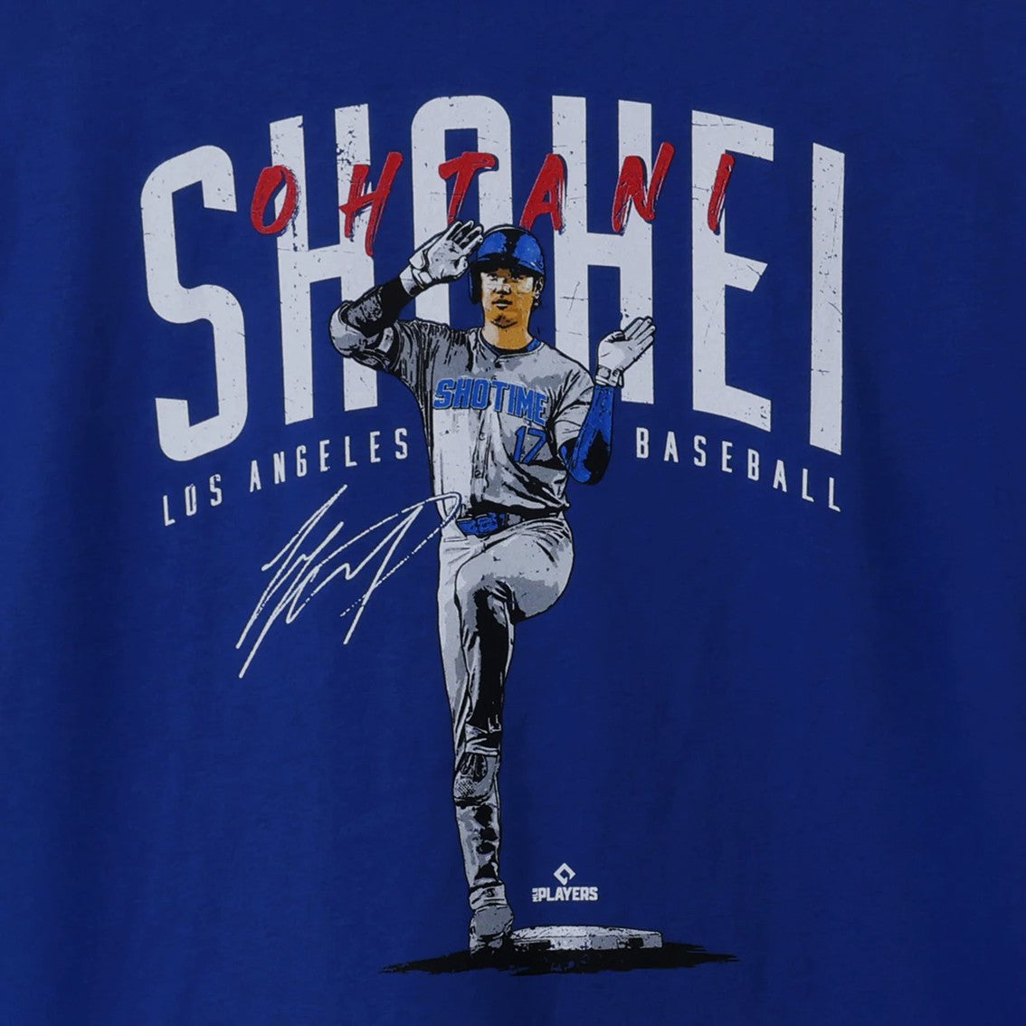 Shohei Ohtani Los Angeles D Base Pose WHT Tシャツ