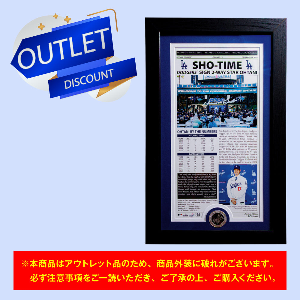 【アウトレット品】SHOHEI OHTANI 大谷翔平 LAドジャース  シルバーコインフォト（ドジャース入団会見）