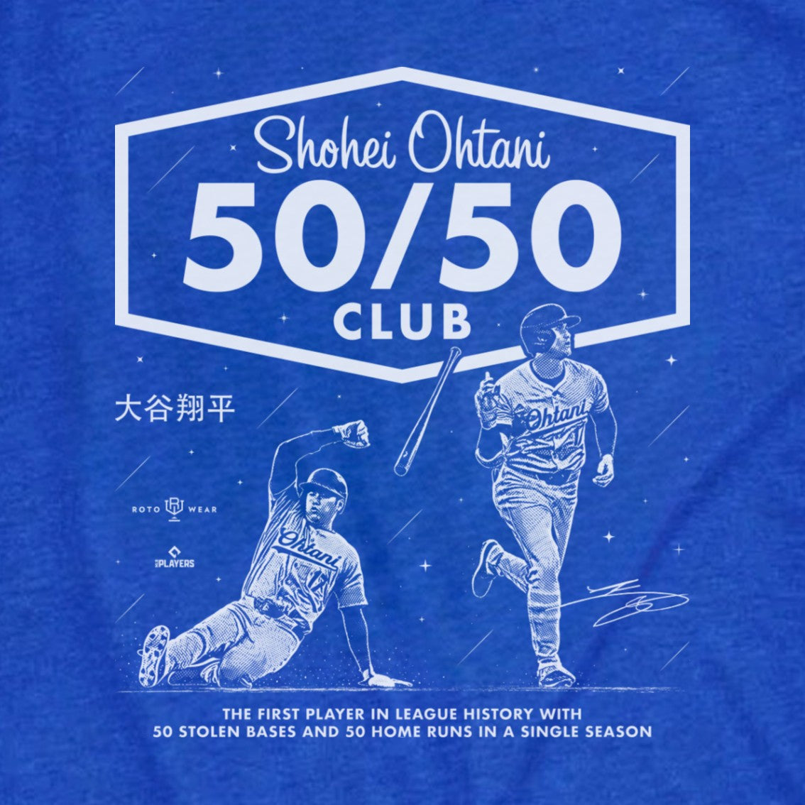 【RotoWear】SHOHEI OHTANI「50-50 club」Tシャツ