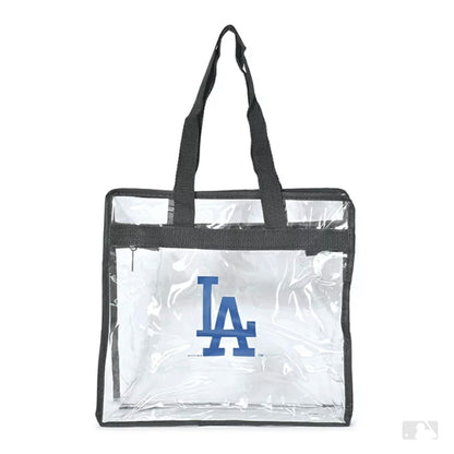 （LAロゴ）クリアスクエアジップトート