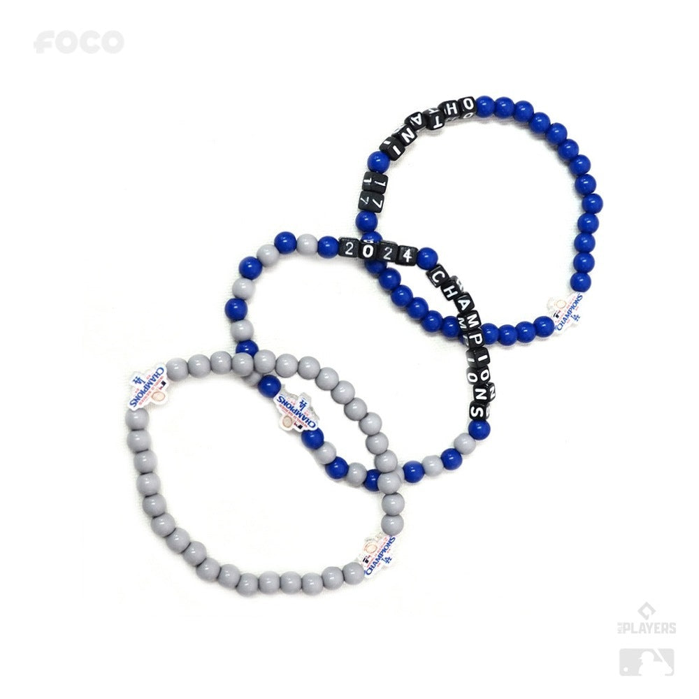 FOCO Dodgers 2024 WORLD SERIES CHAMPIONS フレンドシップブレスレット(3個入)